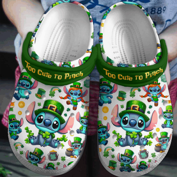 Cute Disney Stitch St. Patrick’s Day Clogs For Kids And Adults
