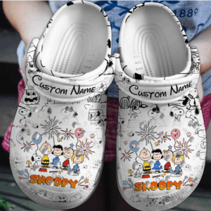 Exclusive Snoopy And Cute Friends White Classic Clogs - for Women Men