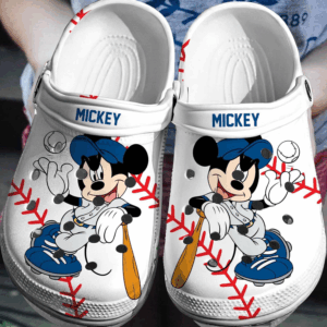 Love Mickey And Baseball Cartoon Clogs For Men And Women