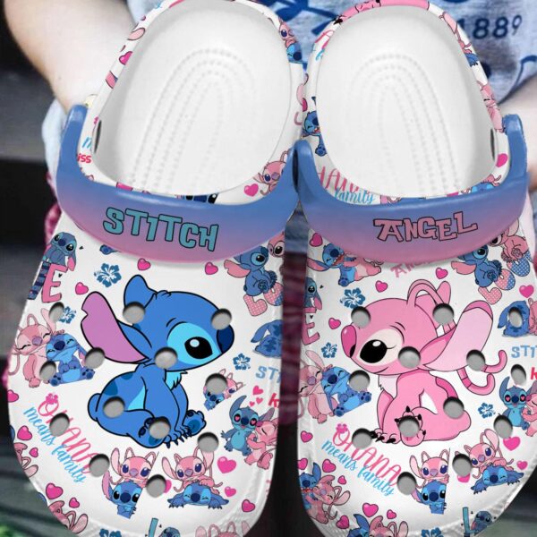 Beautiful Design Stitch And Angel Cartoon Clogs For Kids And Adults