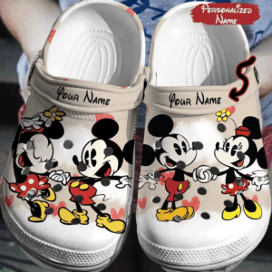 Custom Name Clogs Funny Mickey And Minnie Mouse Unisex Clogs