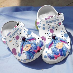 Fuzzy & Lightweight Eeyore Winnie The Pooh Cartoon Clogs: Comfortable and Stylish Footwear for Disney Fans!