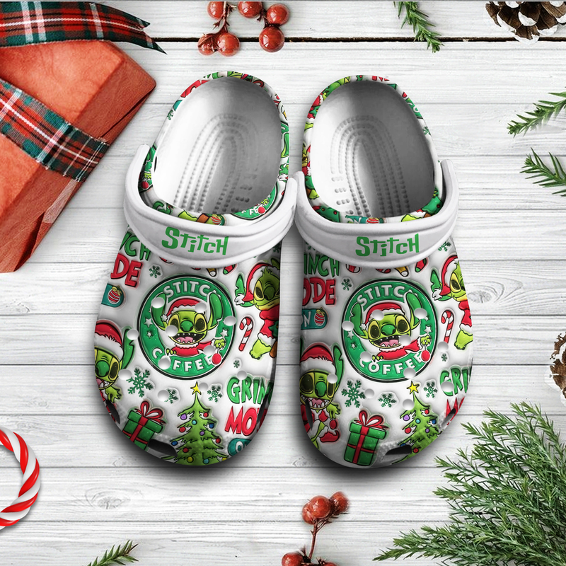 Funny Stitch Coffee 3d Printed Effect Unisex Clogs For Kids & Adults Funny Stitch Coffee 3d Printed Effect Unisex Clogs For Kids & Adults