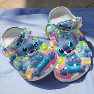 Colorful Design Happy Stitch Cartoon Clogs For Kids & Adults