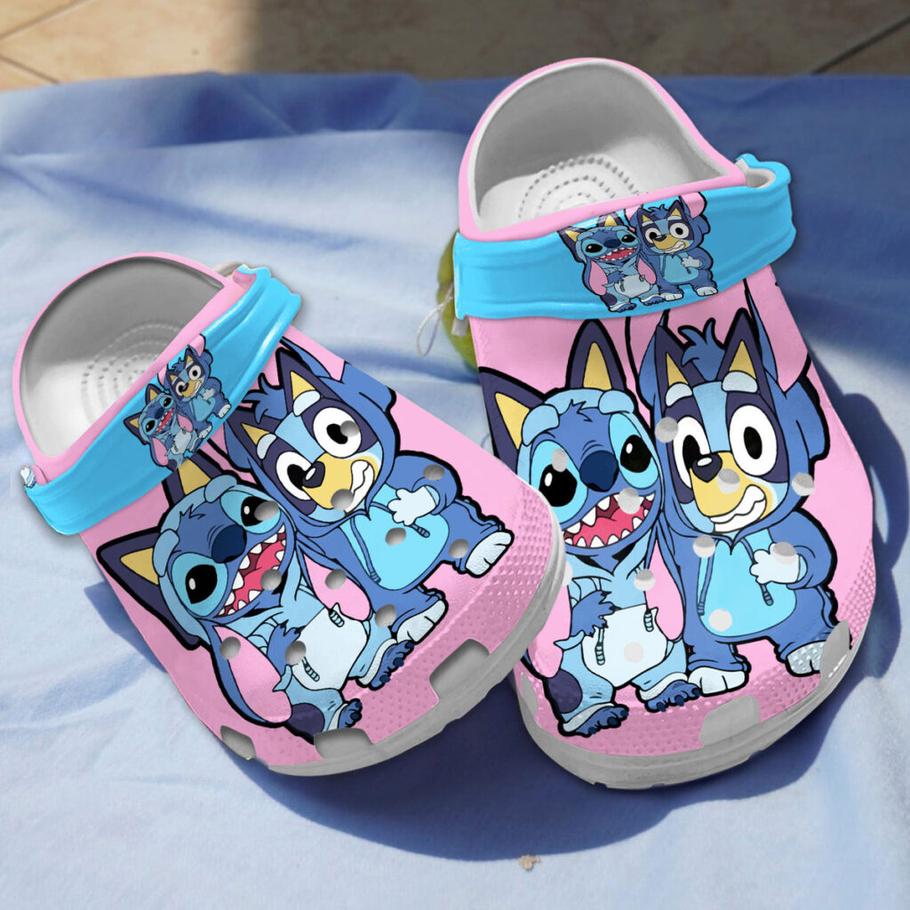 Cute Friends Stitch And Bluey Cartoon Clogs Cute Friends Stitch And Bluey Cartoon Clogs
