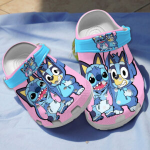 Cute Friends Stitch And Bluey Cartoon Clogs