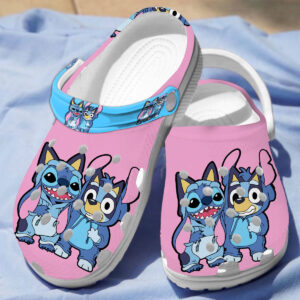 Cute Friends Stitch And Bluey Cartoon Clogs