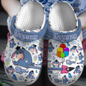 Limited Edition Winnie The Pooh Eeyore Donkey Cartoon Clogs - Stylish and Comfortable Footwear for Disney Fans