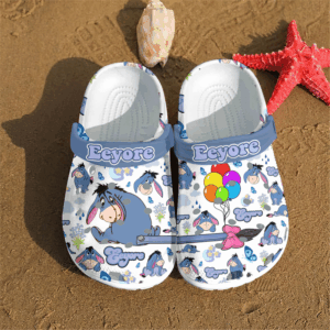 Limited Edition Winnie The Pooh Eeyore Donkey Cartoon Clogs – Stylish and Comfortable Footwear for Disney Fans