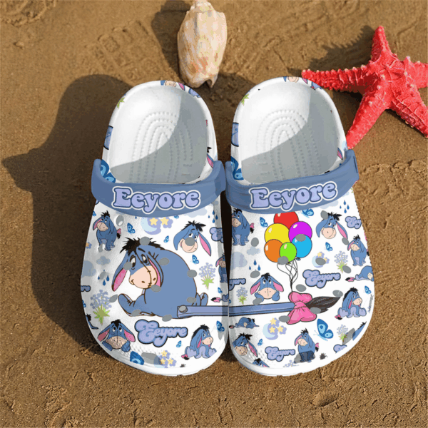 Limited Edition Winnie The Pooh Eeyore Donkey Cartoon Clogs – Stylish and Comfortable Footwear for Disney Fans