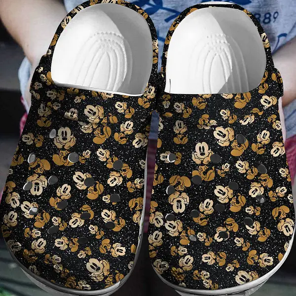 Cute Smile Mickey Mouse Black Clogs For Men Women Cute Smile Mickey Mouse Black Clogs For Men Women