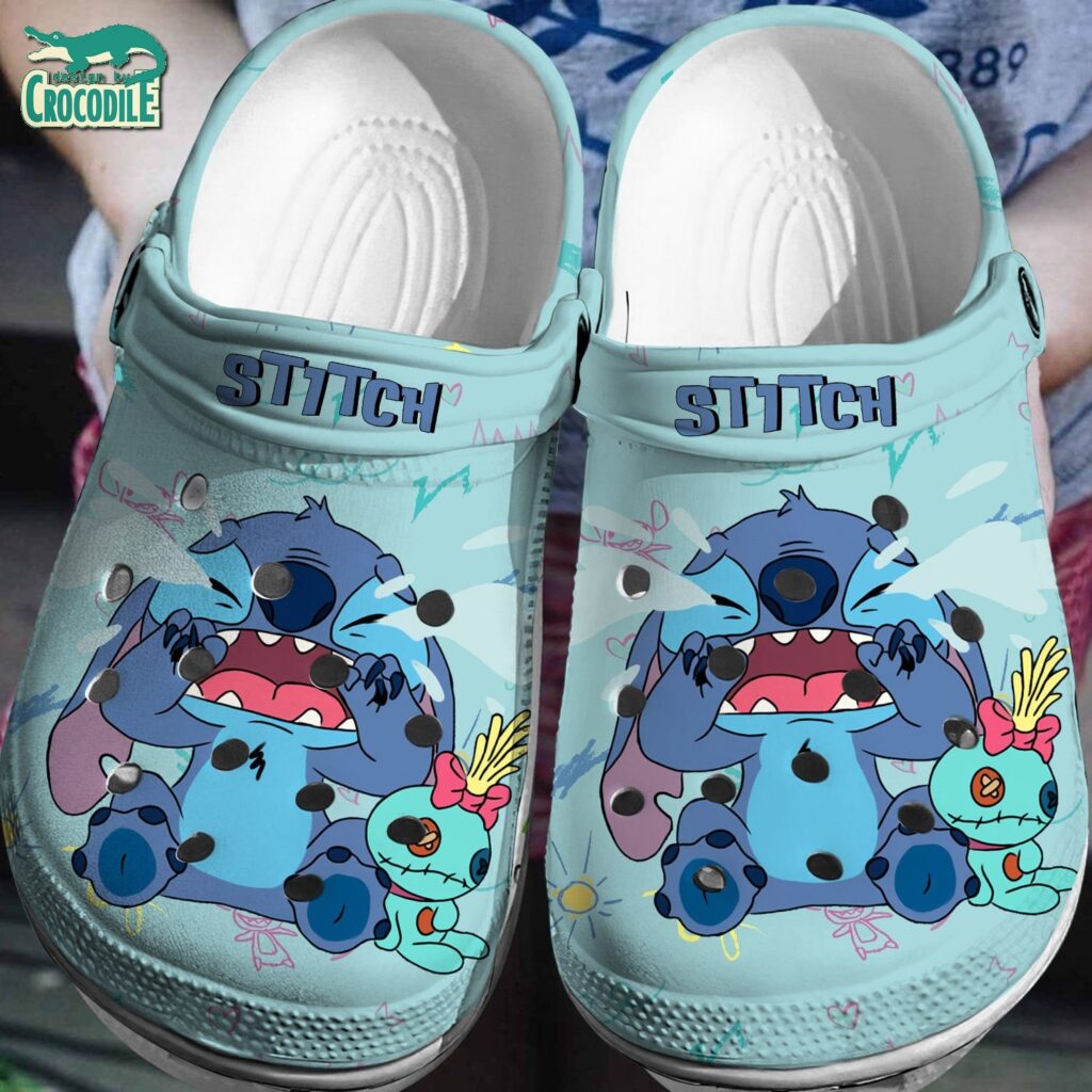 Stitch Cry Blue Clogs For Kids & Adults Stitch Cry Blue Clogs For Kids & Adults