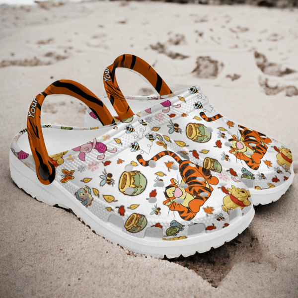 Adorable Winnie The Pooh and Tigger Customized Clogs: Cute Slippers for Kids & Adults
