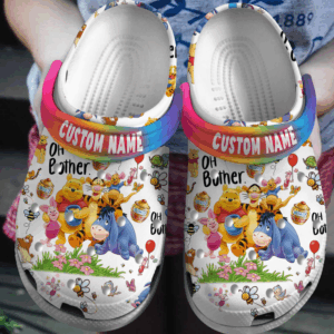 Colorful Personalized Winnie The Pooh Clogs for Kids & Adults - Customizable and Fun Footwear for All Ages