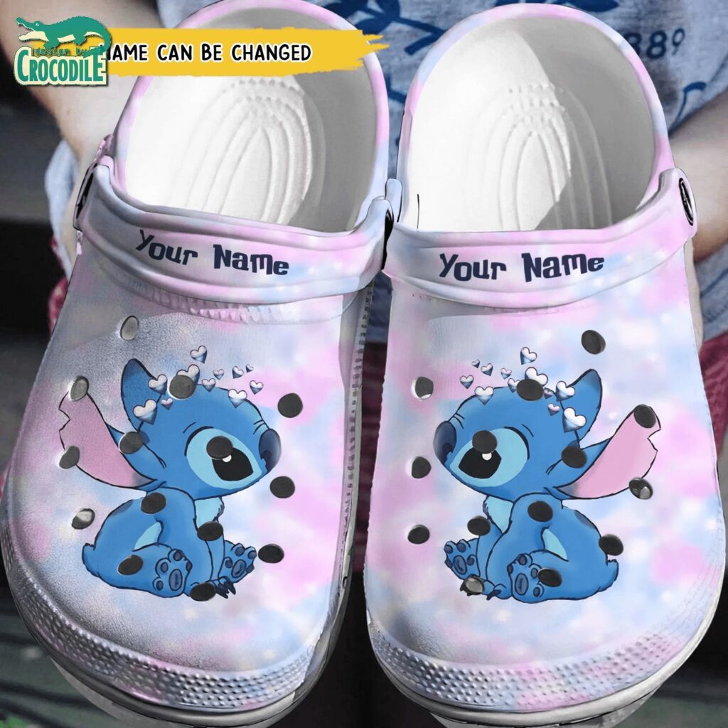 Custom Name Sadness Stitch Pastel Color Cloud Clogs For Kids & Adults Custom Name Sadness Stitch Pastel Color Cloud Clogs For Kids & Adults