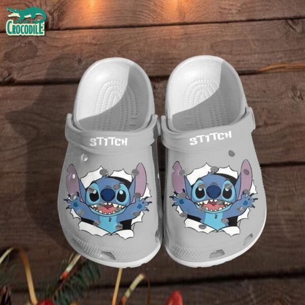 Stitch Play Hide And Seek Gray Clogs For Kids & Adults