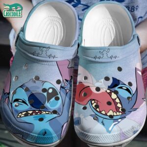Stitch Toothache Blue Clogs For Kids & Adults
