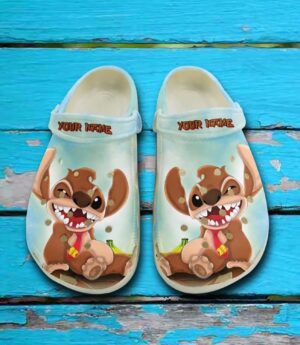 Custome Name Stitch Cosplay Monkey Clogs For Kids & Adults