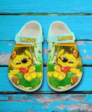 Custome Name Stitch Cosplay Pooh Clogs For Kids & Adults
