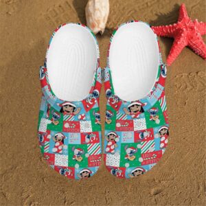 Christmas Hat Lilo And Stitch Clogs For Kids & Adults