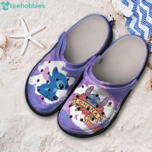 Ohana Stitch Violet And White Clogs For Kids & Adults