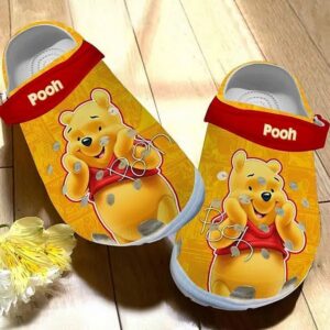 Cute Winnie The Pooh Orange Window Clogs for Kids and Adults - Stylish and Comfortable Footwear for All Ages