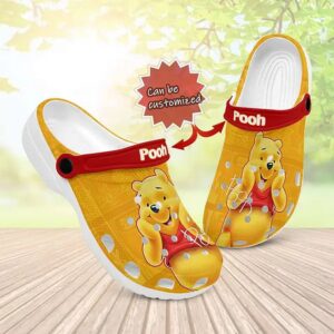 Cute Winnie The Pooh Orange Window Clogs for Kids and Adults – Stylish and Comfortable Footwear for All Ages