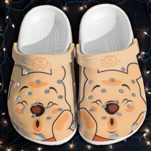 Cozy and Cute Sleepy Winnie The Pooh Beige Clogs for Kids and Adults - Comfortable Footwear for Sweet Dreams