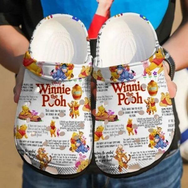 Cute Winnie The Pooh and Friends White Clogs for Kids & Adults: Stylish & Comfy Footwear