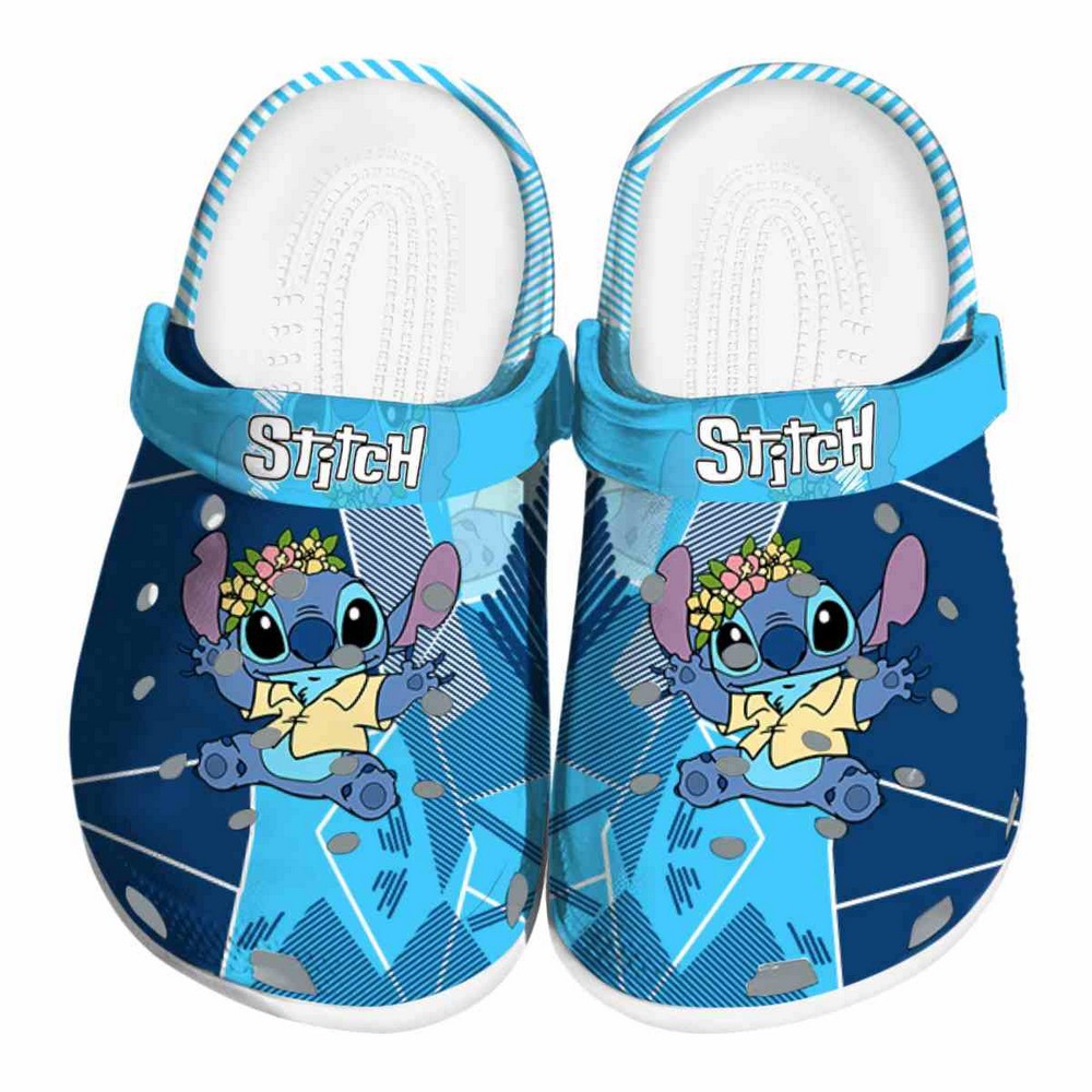 Stitch Geometric Background Clogs For Kids And Adults Stitch Geometric Background Clogs For Kids And Adults