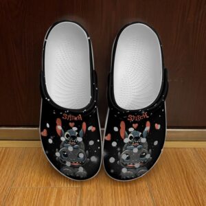 Happy Stitch And Toothless Black Clogs For Kids And Adults