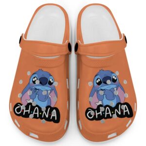 Cute Ohana Stitch Melon Clogs For Kids And Adults