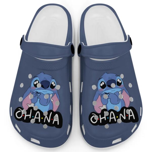 Cute Ohana Stitch Midnight Clogs For Kids And Adults