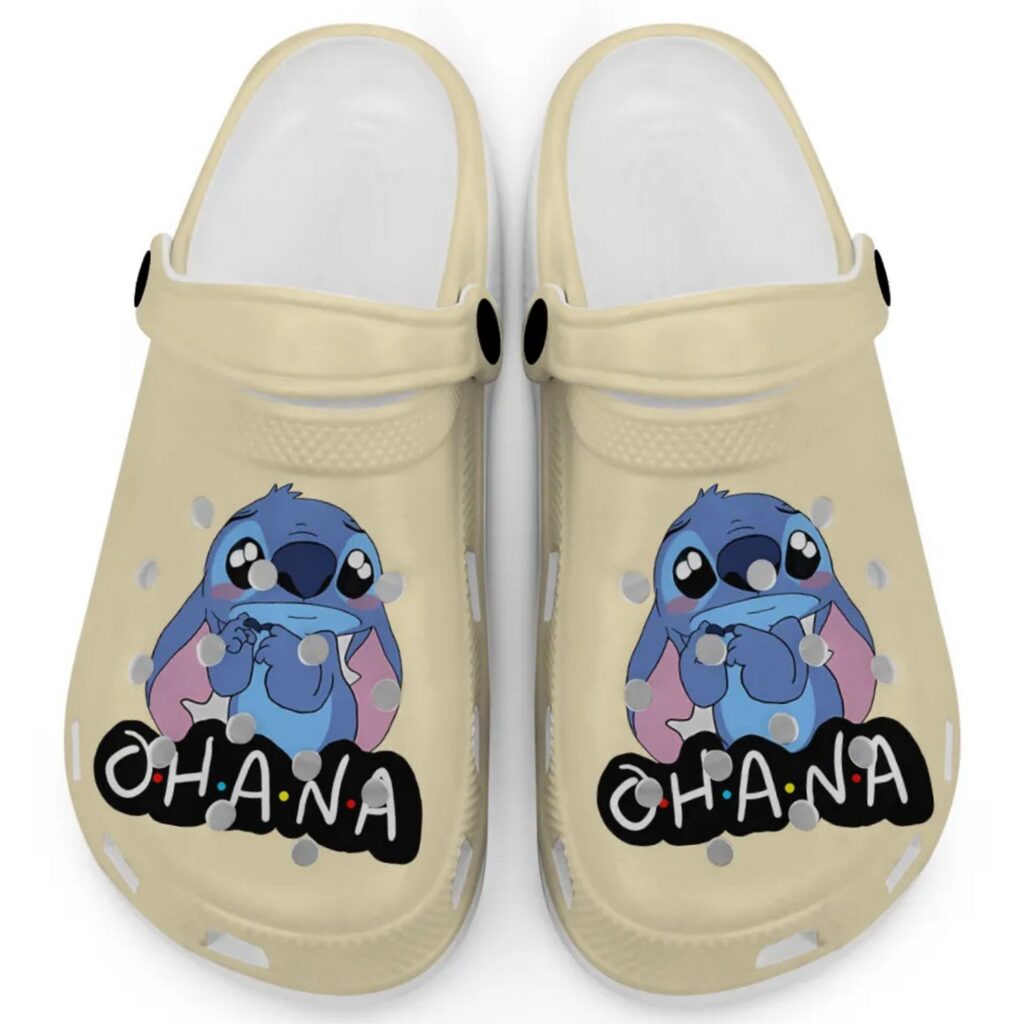 Cute Ohana Stitch Banana Clogs For Kids And Adults Cute Ohana Stitch Banana Clogs For Kids And Adults