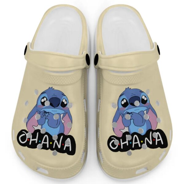 Cute Ohana Stitch Banana Clogs For Kids And Adults