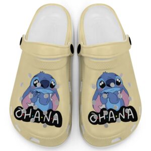 Cute Ohana Stitch Butter Clogs For Kids And Adults