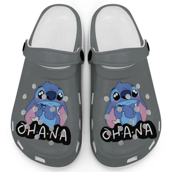 Cute Ohana Stitch Granite Clogs For Kids And Adults