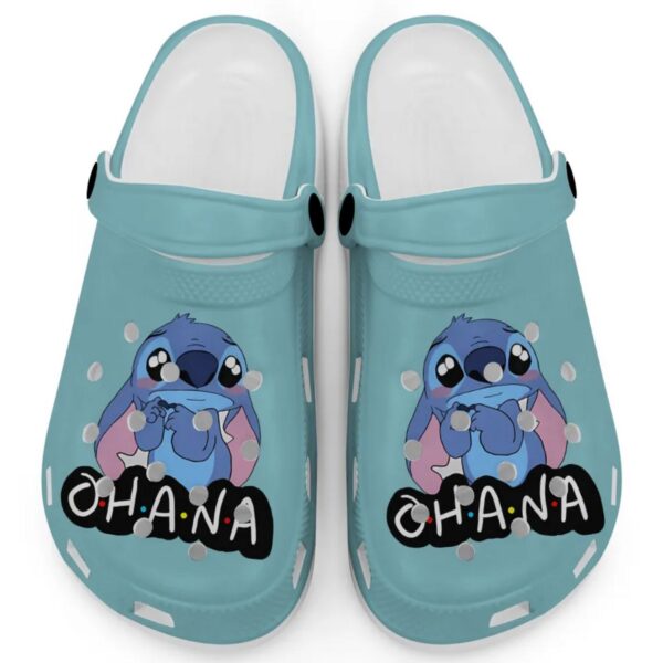 Cute Ohana Stitch Chalky Mint Clogs For Kids And Adults