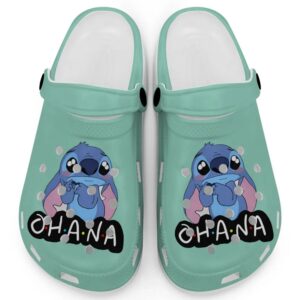 Cute Ohana Stitch Island Reef Clogs For Kids And Adults