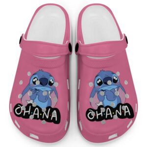 Cute Ohana Stitch Crunchberry Clogs For Kids And Adults