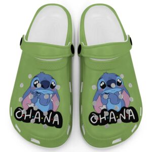 Cute Ohana Stitch Kiwi Clogs For Kids And Adults