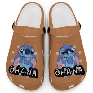 Cute Ohana Stitch Yam Clogs For Kids And Adults
