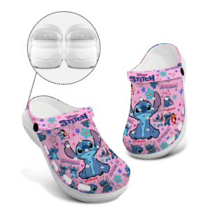 Comfortable Stitch Pink High-sole Clogs
