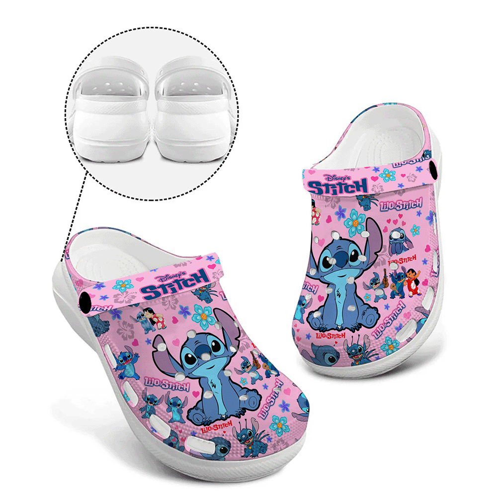 Comfortable Stitch Pink High-sole Clogs Comfortable Stitch Pink High-sole Clogs