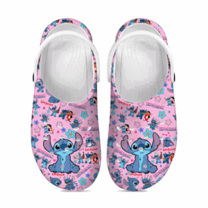 Comfortable Stitch Pink High-sole Clogs