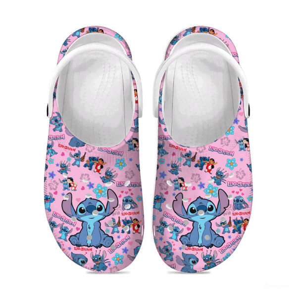 Comfortable Stitch Pink High-sole Clogs
