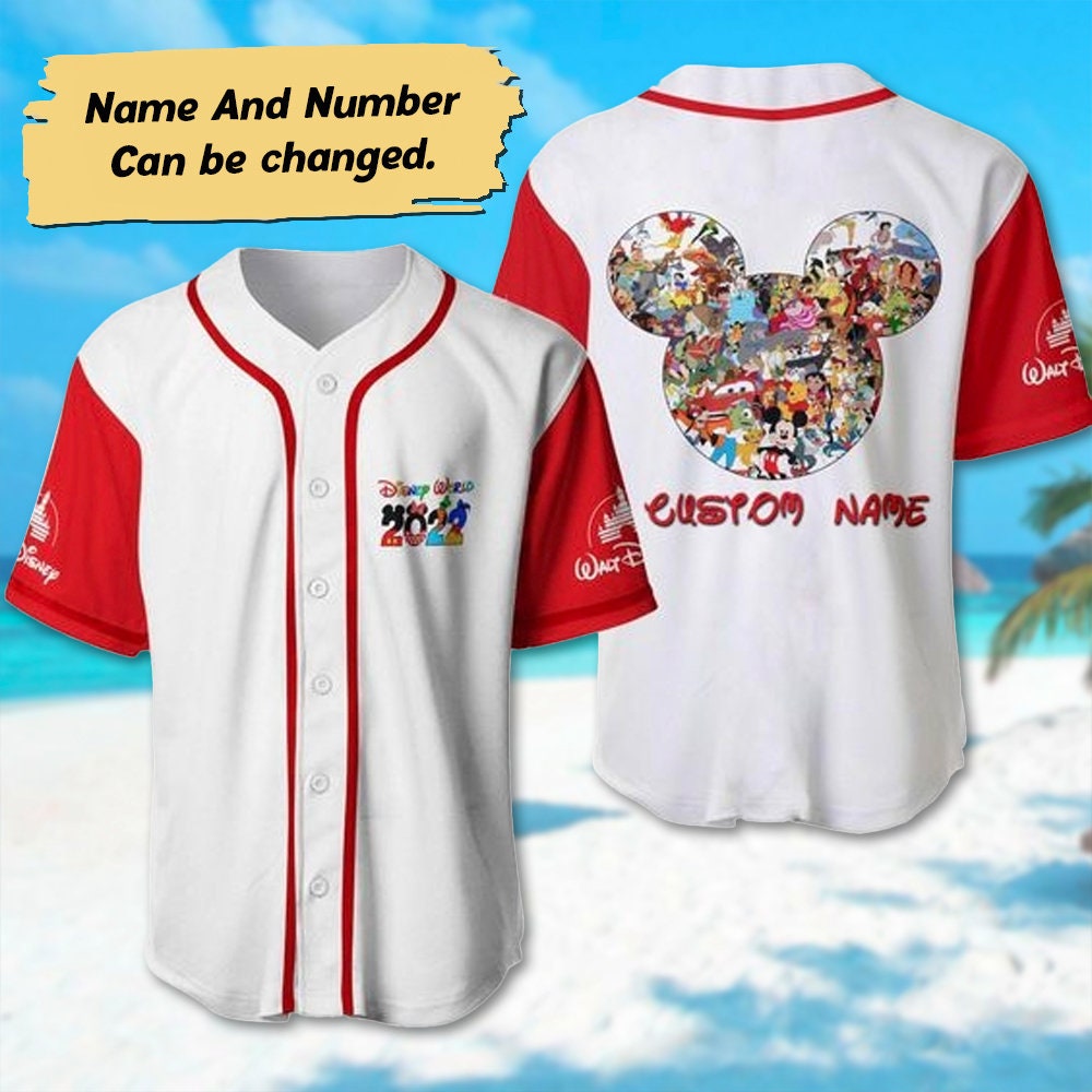 Custom Mickey & Friends Baseball Jersey – Mickey Collection Team – Magic Kingdom Basketball – Perfect Gift for Kids & Adults Custom Mickey & Friends Baseball Jersey – Mickey Collection Team – Magic Kingdom Basketball – Perfect Gift for Kids & Adults