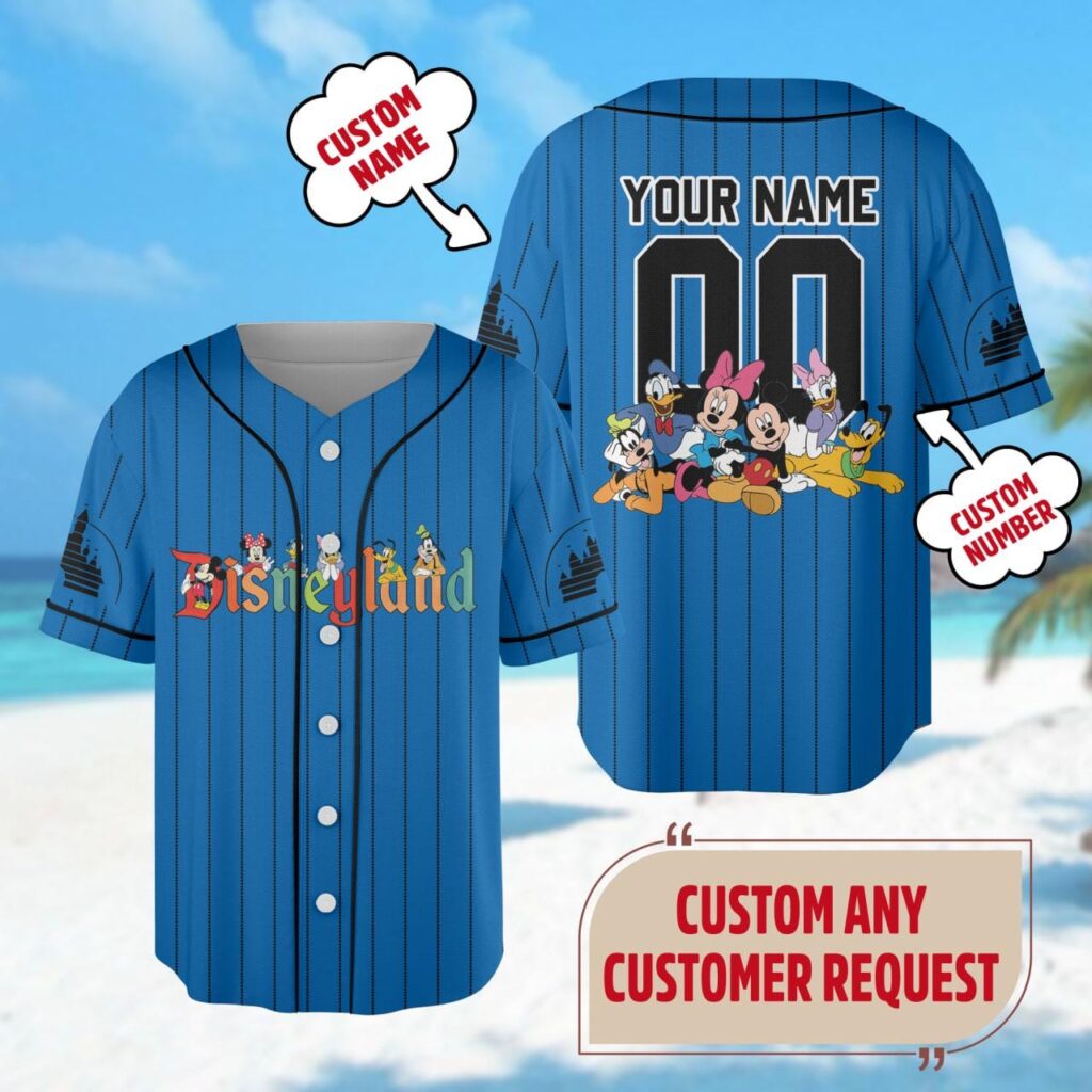 Custom Mickey & Friends Baseball Jersey – Perfect Gift for Kids Magic Kingdom Shirt Custom Mickey & Friends Baseball Jersey – Perfect Gift for Kids Magic Kingdom Shirt