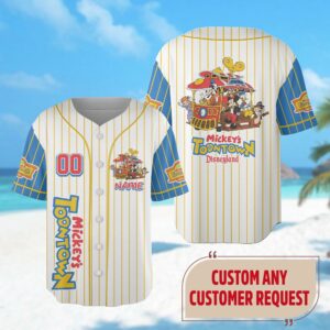 Custom Mickey s Toontown Baseball Jersey - Mickey & Friends Team Shirt for Family Trip Theme Park & Magic Kingdom