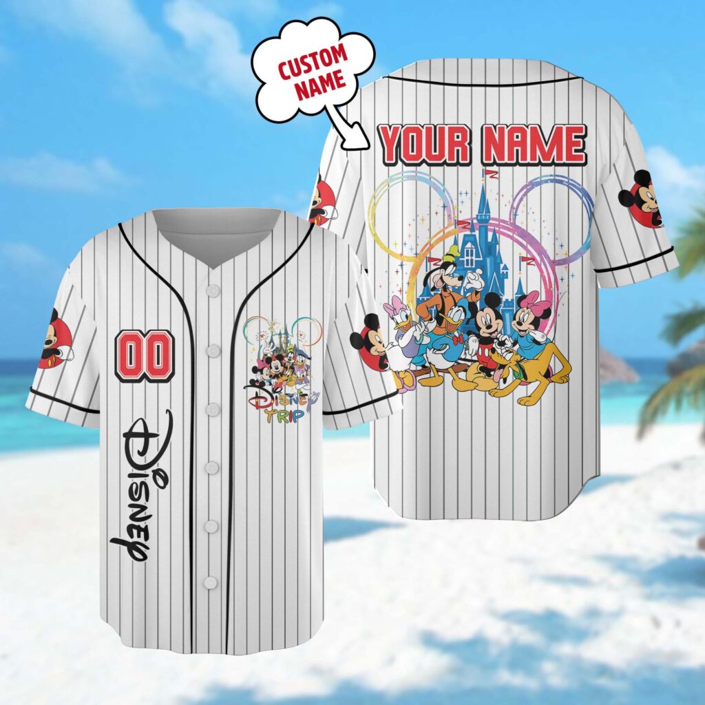Customized Mickey and Friends Baseball Jersey – Mouse Castle Basketball – Magic Kingdom Outfit Customized Mickey and Friends Baseball Jersey – Mouse Castle Basketball – Magic Kingdom Outfit